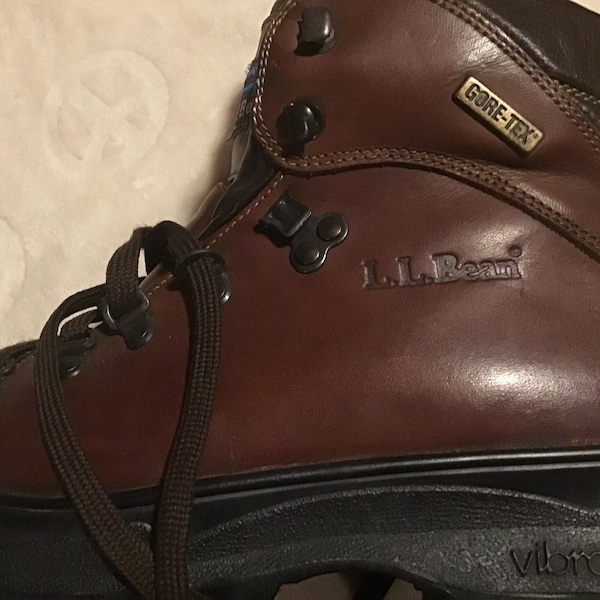 Nearly New L.L. LL Bean All Leather Gore-Tex Cresta Hiking Boots Size 8.5B (Medium Width) Women's Hikers Dark Brown