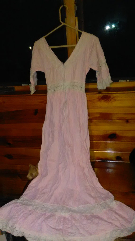 Vintage 60s? 70s? Baby Pink HEAVYWEIGHT Cotton We… - image 1