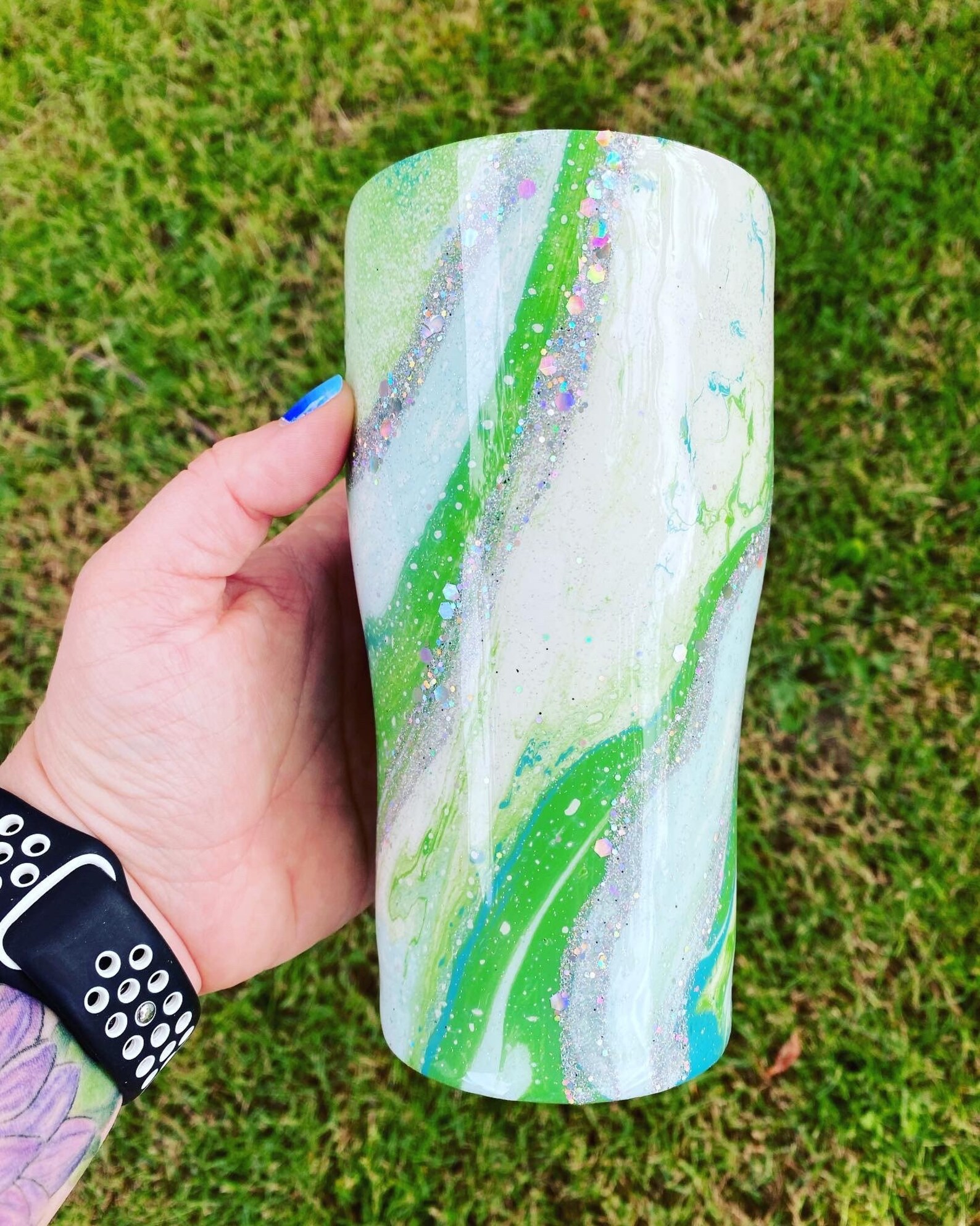 20oz modern curve marble tumbler Etsy