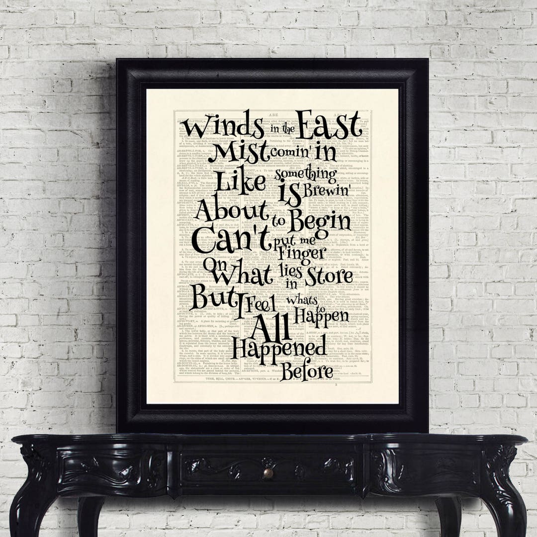 Mary Poppins Winds in the East Dictionary Page INSTANT DOWNLOAD Wall ...