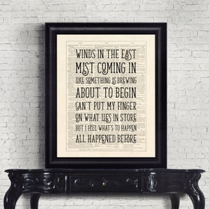Mary Poppins Winds in the East Dictionary Page INSTANT DOWNLOAD Wall Art Print