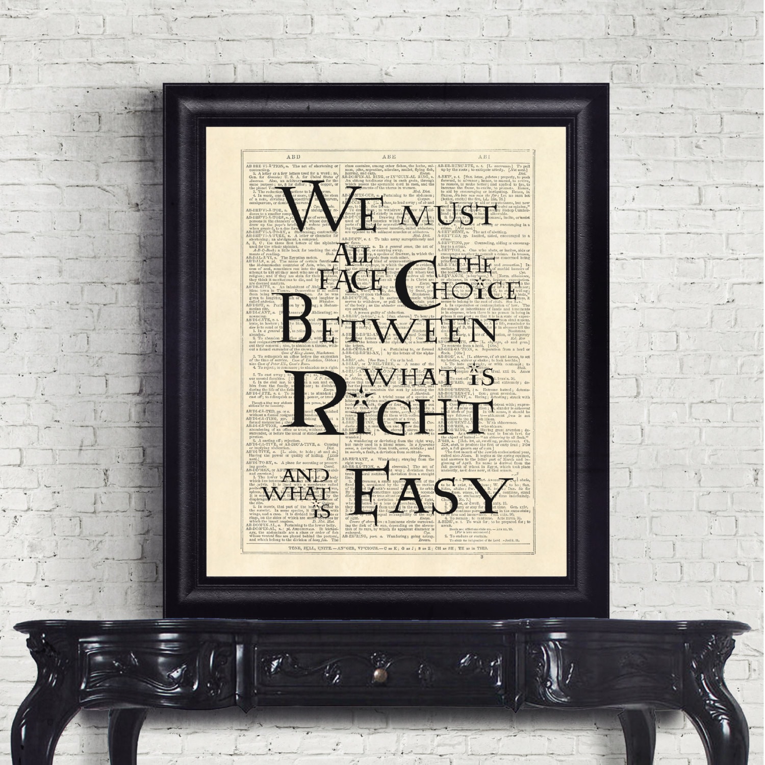Harry Potter quote dictionary page art print gift print reading literary
