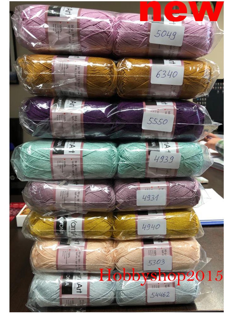100 % Mercerized cotton yarn crochet yarn Yarnart begonia amigurumi quality perfect sport yarn knitting toys clothes eco yarn wholesale image 3