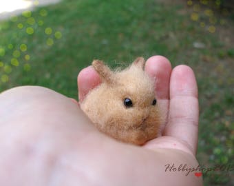 Small Valentine’s Day Gift Needle felted animal Realistic  Doll pet Felted Animal bunny miniature  tiny bunny rabbit Bunny OOAK cute mini