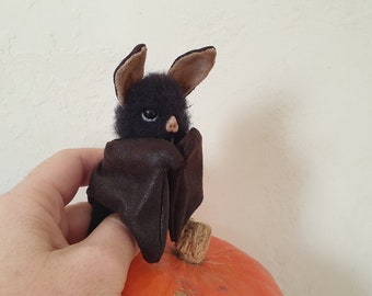 Stuffed Animal Bat Halloween bat Vampire bat Baby bat toy handmade Cute little bat Custom stuffed animal realistic bat Bat lovers