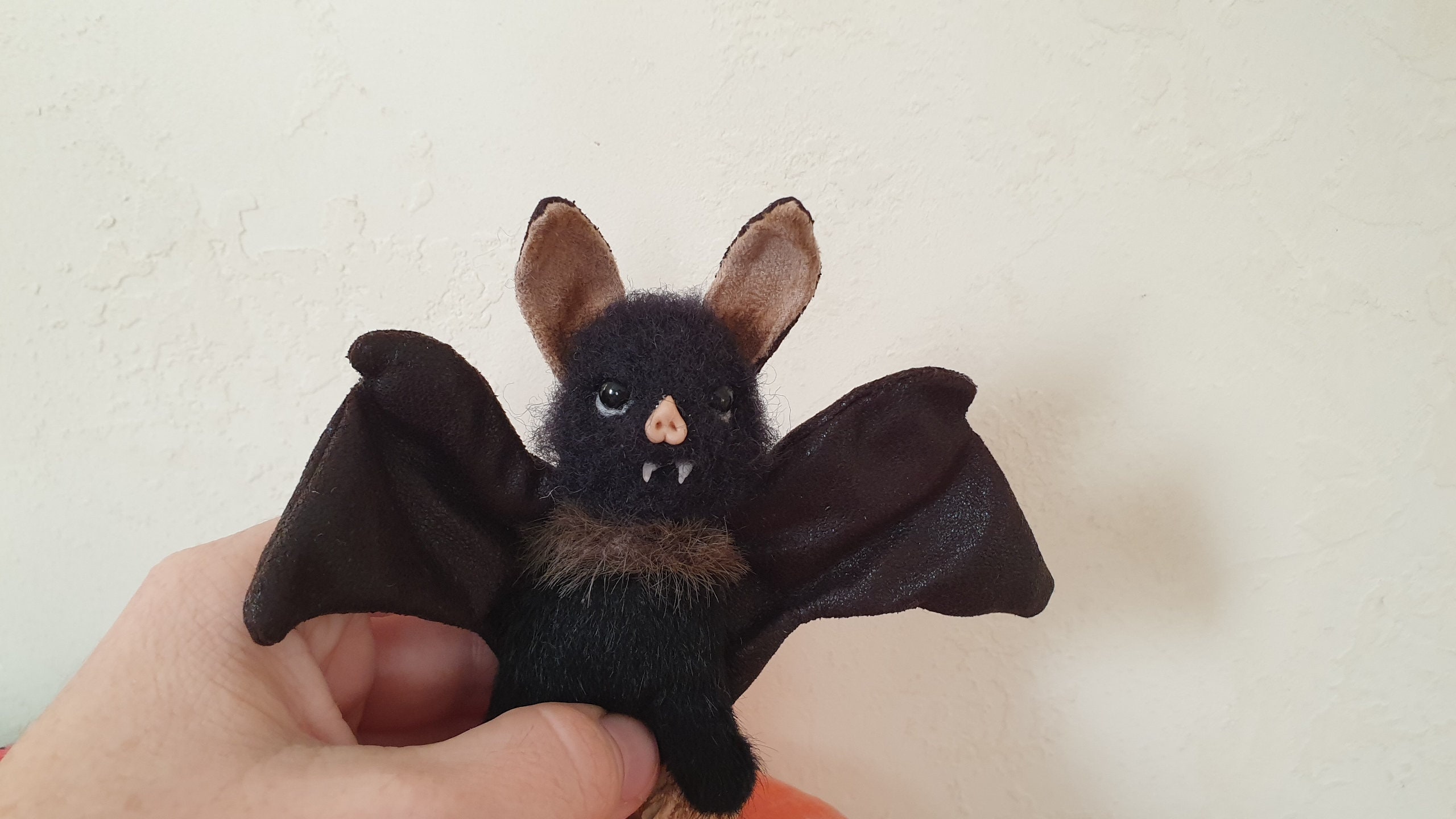 Stuffed Animal Bat Halloween Bat Vampire Bat Baby Bat Toy Handmade Cute ...