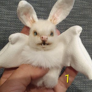 Stuffed Animal Bat Halloween bat Vampire bat White bat Baby bat toy handmade Cute little bat Custom stuffed animal realistic bat Bat lovers
