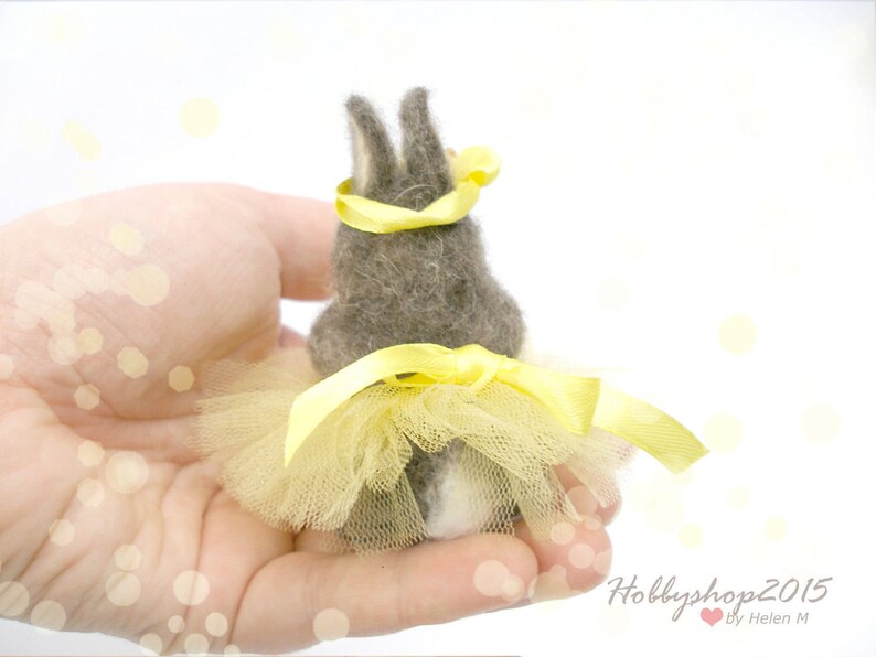 Dollhouse Needle felted animal Handmade felt Bunny Brown Hare | Etsy