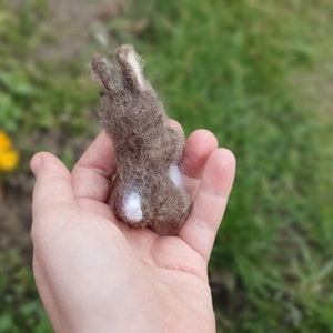 Needle Felted Little Bunny Miniature Sculpture Baby Bunny Hare Rabbit ...