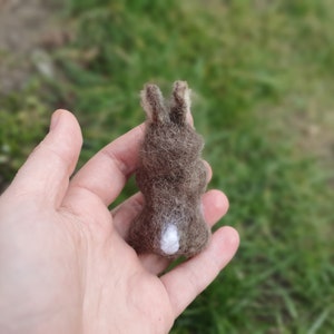 Needle Felted Little Bunny Miniature Sculpture Baby Bunny Hare Rabbit ...