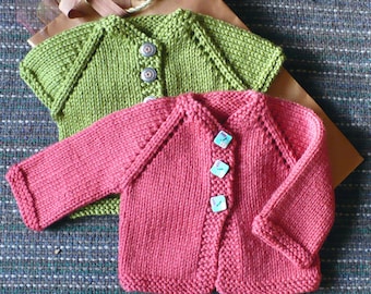 Last Minute Baby Knitting Pattern, pdf download, top down, baby size