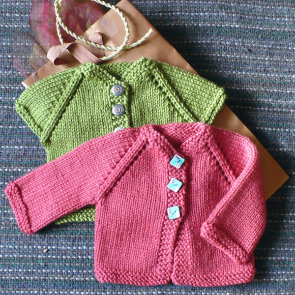 Last Minute Baby Knitting Pattern, pdf download, top down, baby size