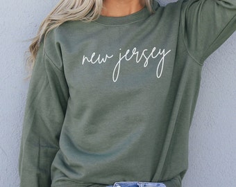 New Jersey Sweatshirt, New Jersey Sweater, State New Jersey Sweatshirt