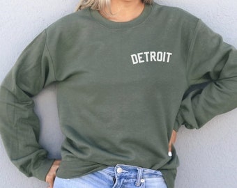 Detroit Sweatshirt, Michigan Sweatshirt, Detroit Shirts, Detroit TShirts, Michigan Sweater, Detroit Sweater