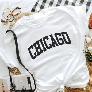 Chicago T Shirts - City T Shirts - Vintage Style Tees - City Text