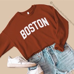 Crop College Sweater Etsy