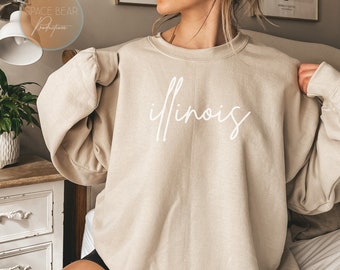 Illinois Sweatshirt, Illinois State Sweatshirt, Illinois Gifts