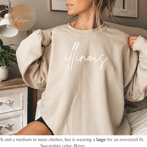 Illinois Sweatshirt, Illinois State Sweatshirt, Illinois Gifts