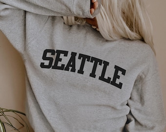 Seattle Sweatshirt, Crewneck Pullover, Washington State