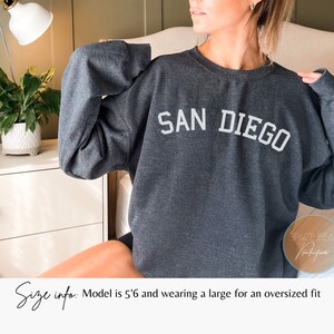 San Diego Sweatshirt, San Diego Sweater, San Diego Beach Sweater, San Diego Vacation Sweater, Beach Vacation Sweatshirts, Family Sweatshirt Dark Heather