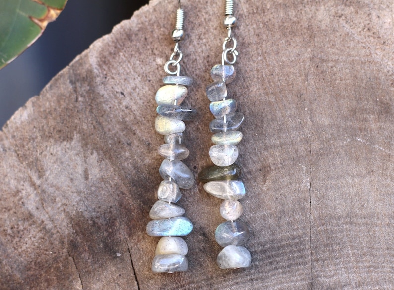 Bead Jewelry Blue Crystal Earrings Stone Earrings Crystal Earrings Boho Earrings Mismatched Earrings
