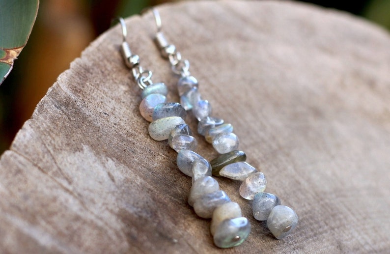 Bead Jewelry Blue Crystal Earrings Stone Earrings Crystal Earrings Boho Earrings Mismatched Earrings