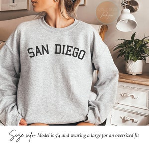 San Diego Sweatshirt, San Diego Sweater, San Diego Beach Sweater, San Diego Vacation Sweater, Beach Vacation Sweatshirts, Family Sweatshirt Sport Grey