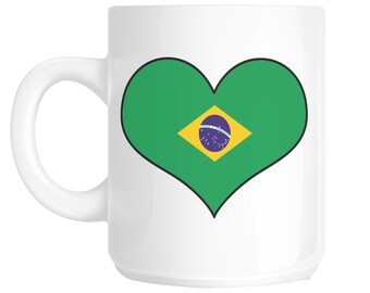 I Love Heart Barbados Flag Design Gift Mug shan745