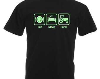 Farmer Mens Glow In The Dark Adults Black T Shirt Sizes From Small Xl Farmer Mens Glow In The Dark Adults Black T Shirt Sizes From Small Xl