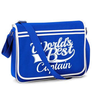 Captain World&#39;s Best Number One Gift Retro Messenger Bag