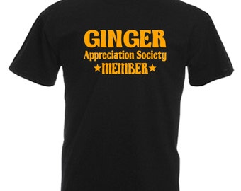 Ginger Appreciation Funny Slogan Gift Adults Mens Black T Shirt Sizes From Small - 3XL