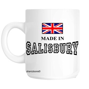 Made Born In Salisbury Birthday Gift Mug