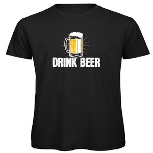 Bier drinker drinken grappige slogan papa bod grappige opa Christmas birthday gift volwassenen mens Unisex zwart organische T shirt