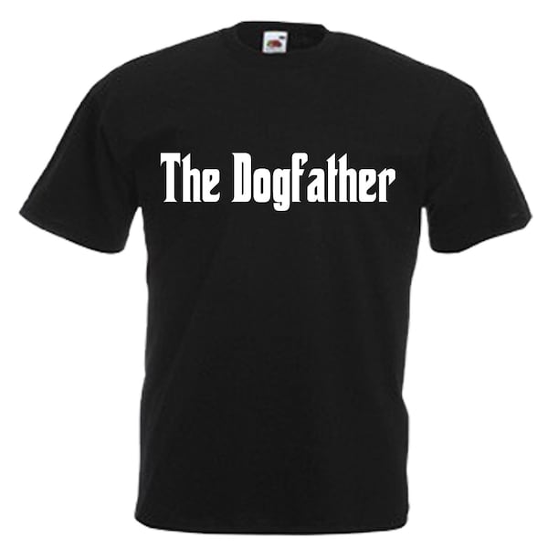 Dogfather Dog Dad Lover Mens Gift Volwassenen Zwart T-shirt maten van klein - 3XL