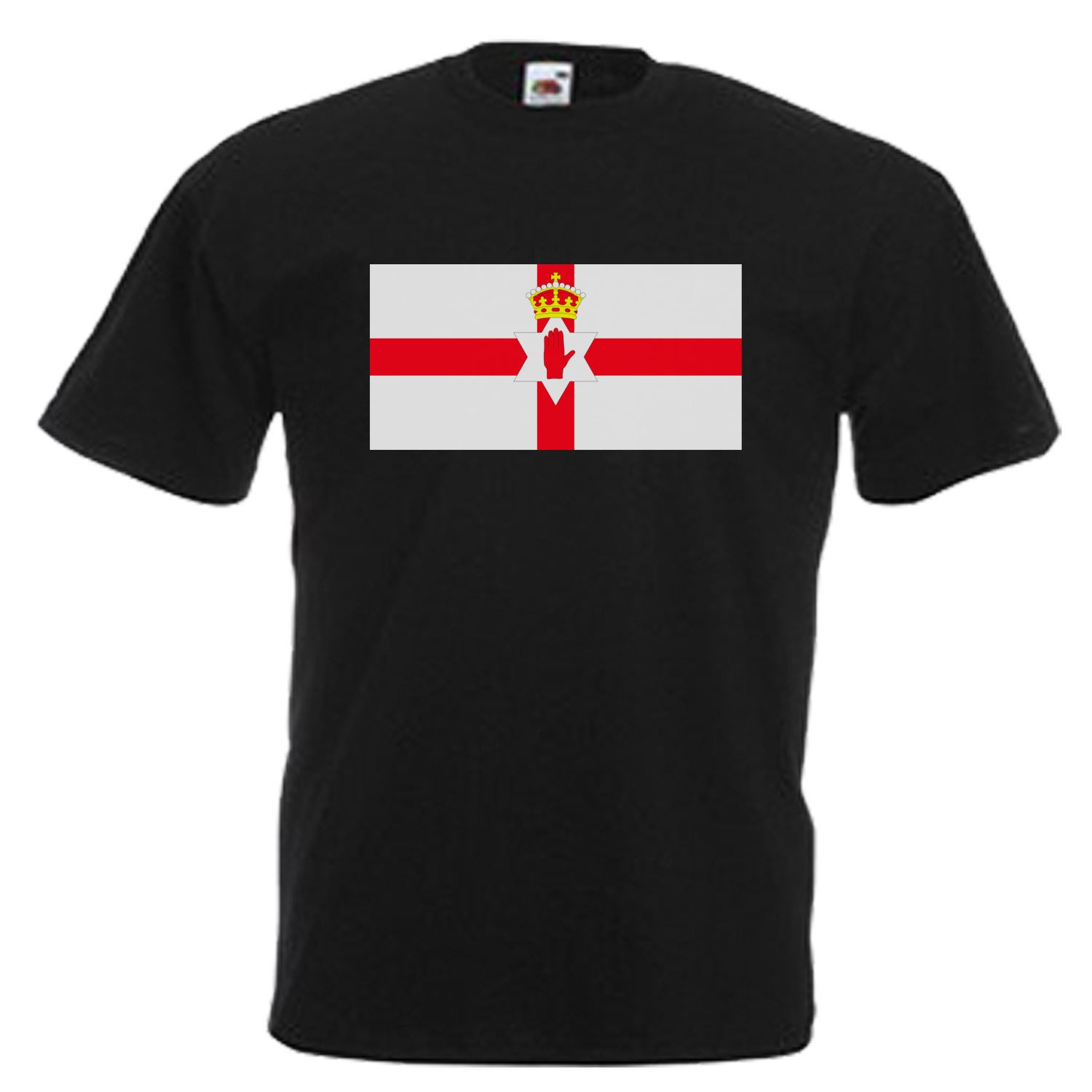 Northern Ireland Ulster Flag Adults Black T Shirt Sizes From Small 3XL ...