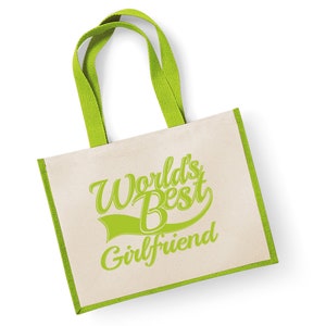 Meilleur petite amie cadeau jute shopping Shopper sac du monde image 3