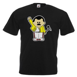 Freddie Mercury Inspired Gift Adults Mens Black T Shirt Sizes From Small - 3XL