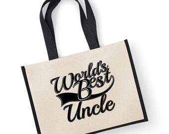 Meilleur oncle du monde Merci cadeau jute shopping Shopper sac