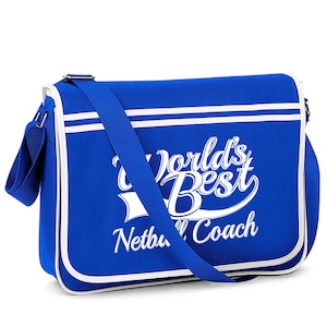 Netball Coach Gift Retro Messenger Bag