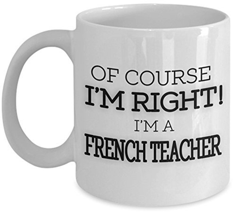 French Teacher Christmas Novelty Gift Mug Etsy