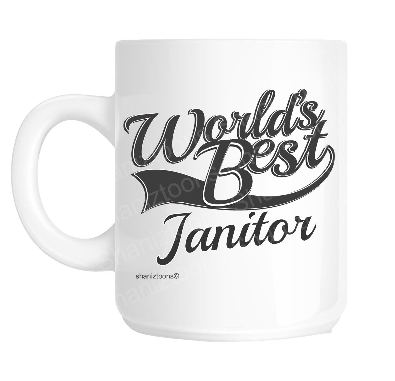 Janitor World's Best Novelty Gift Mug shan1011 Etsy España