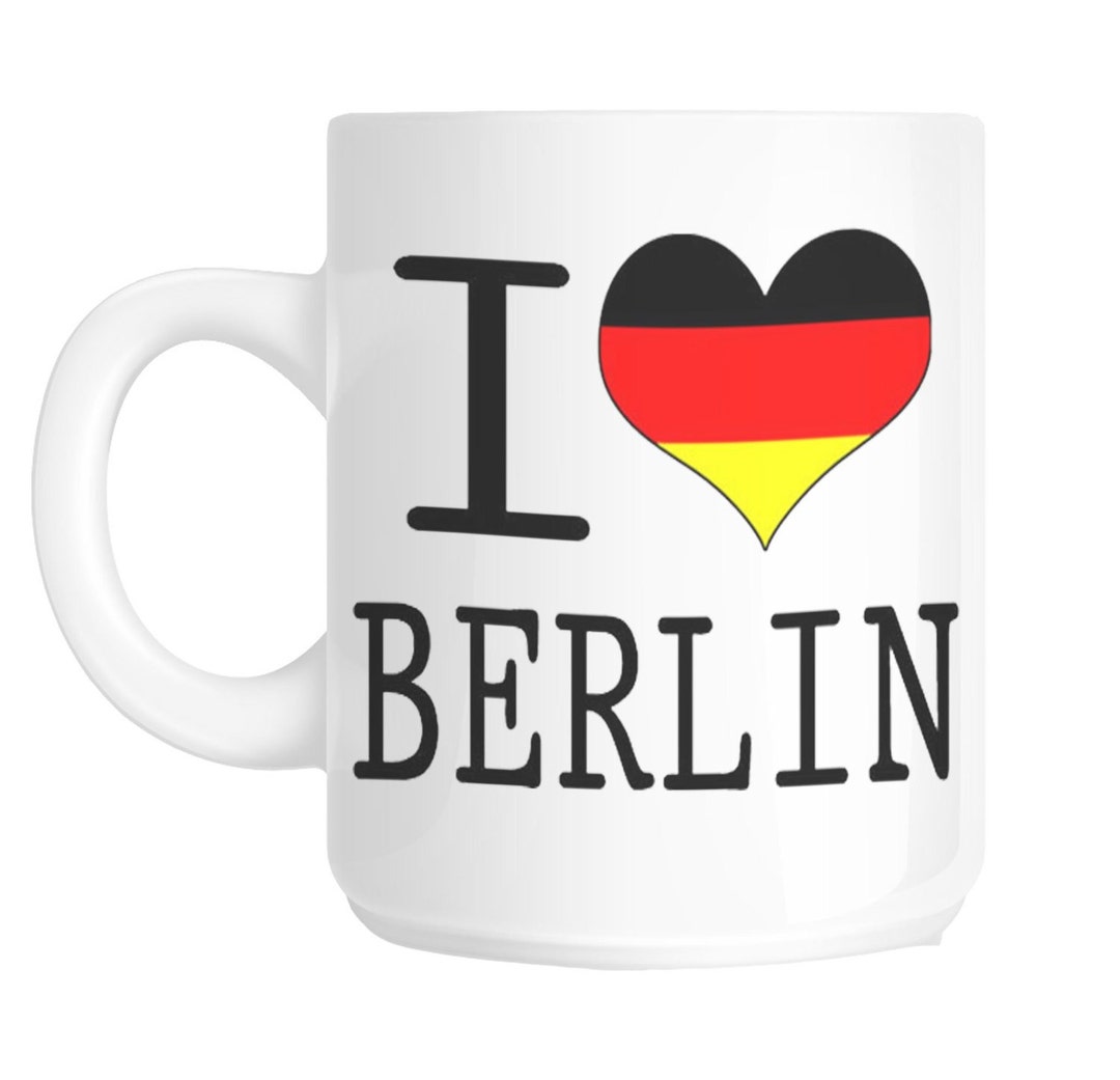 Te amo corazón alemán Berlín bandera regalo taza shan129 Etsy España
