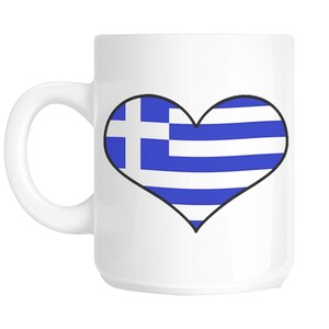 Greece Greek heart flag emblem gift mug shan67
