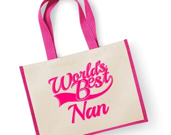 Meilleur Nan cadeau jute shopping Shopper sac du monde