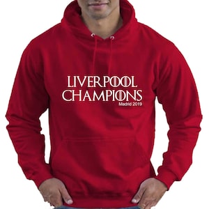 Liverpool Champions 2019 Football Adult Unisex Mens Womens Hoodie Hooded Top