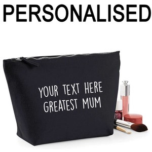 Greatest Mum Personalised Women&#39;s Make Up Bag Makeup Case Thank You Gift