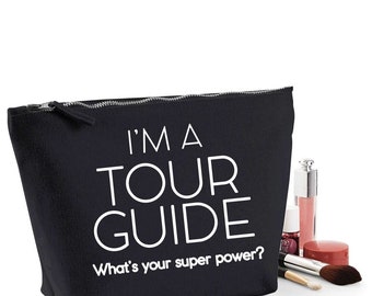 Tour guide thank you gift women's make up makeup accessory bag