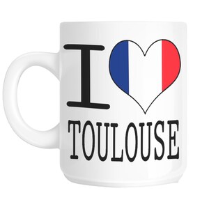 I Love Heart Toulouse France French Flag Design Gift Mug