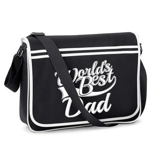 Dad World&#39;s Best Number One Gift Retro Messenger Bag