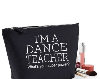 Dance Teacher Thank You Gift Women's Make Up Accessory Bag Mothers Day